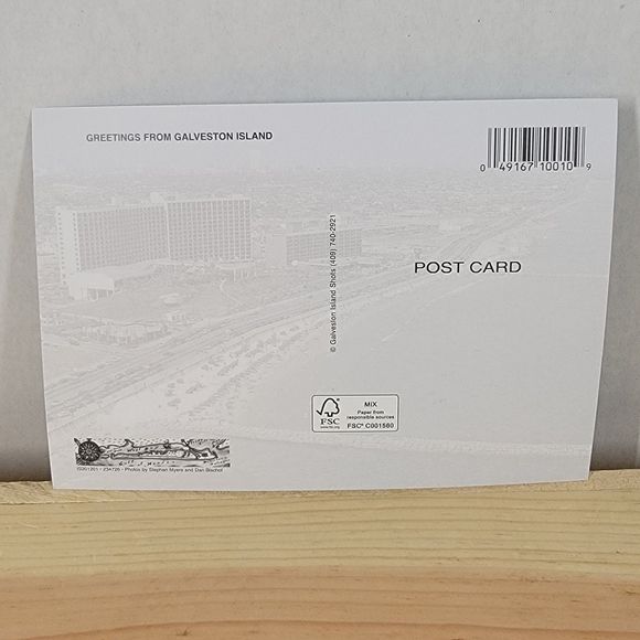 Galveston Island Post Card Greetings From 6" X 4" - NEW - Picture 2 of 2
